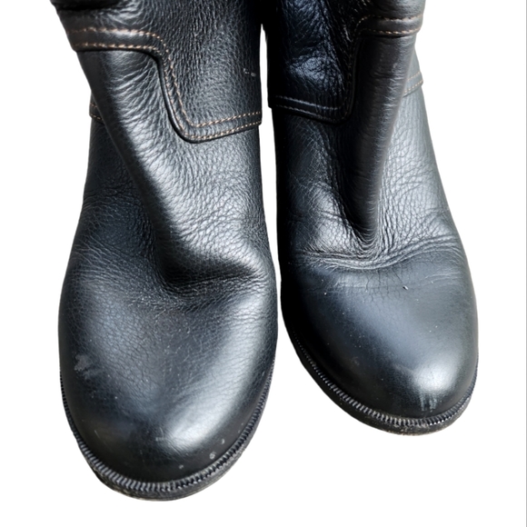 SOLD Chloe Black Grain Pebble Leather OTK Over The Knee Thigh High Boot 9 IT 39 - Picture 6 of 16